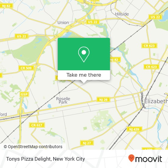 Mapa de Tonys Pizza Delight