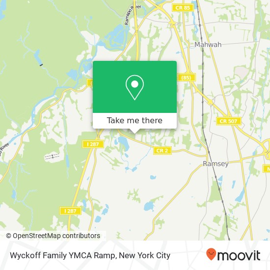 Wyckoff Family YMCA Ramp map