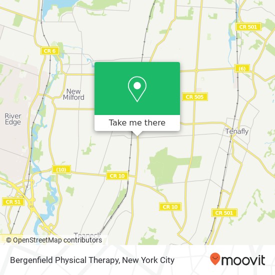 Mapa de Bergenfield Physical Therapy