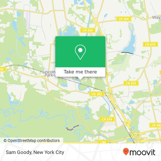 Sam Goody map