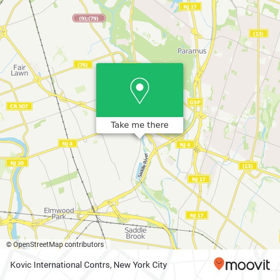 Kovic International Contrs map