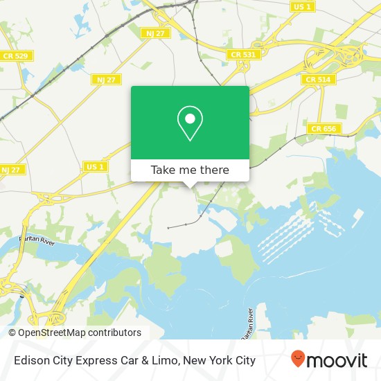 Edison City Express Car & Limo map