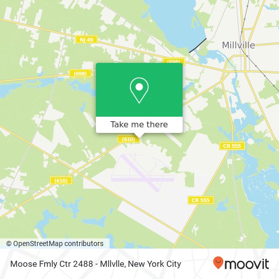 Mapa de Moose Fmly Ctr 2488 - Mllvlle