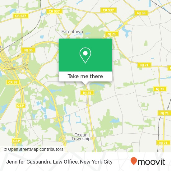 Jennifer Cassandra Law Office map