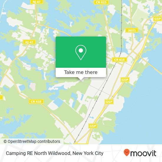 Camping RE North Wildwood map