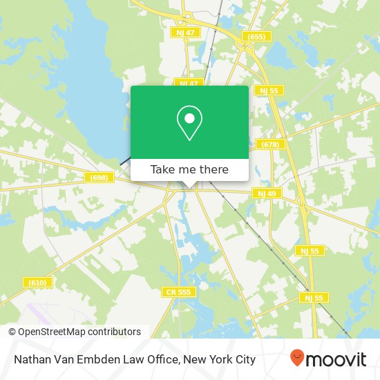 Mapa de Nathan Van Embden Law Office