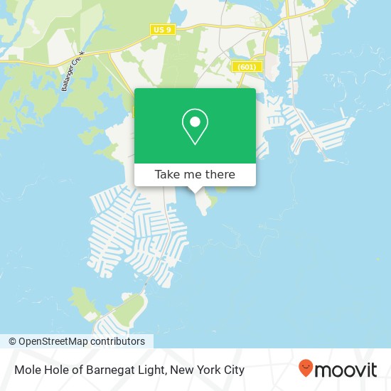 Mole Hole of Barnegat Light map