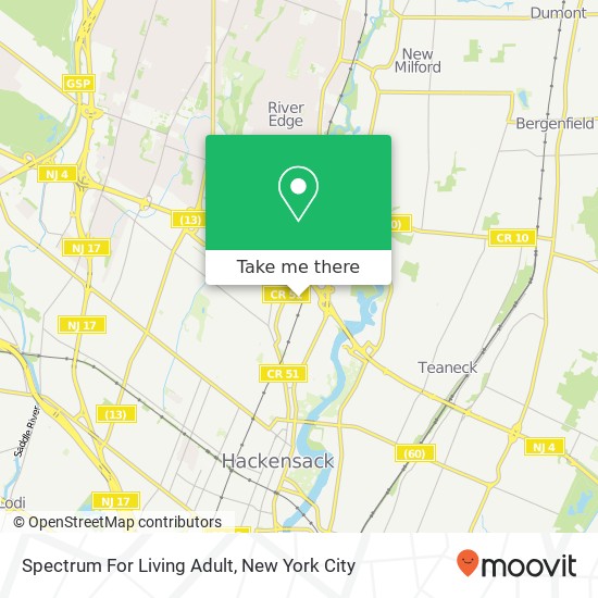 Spectrum For Living Adult map