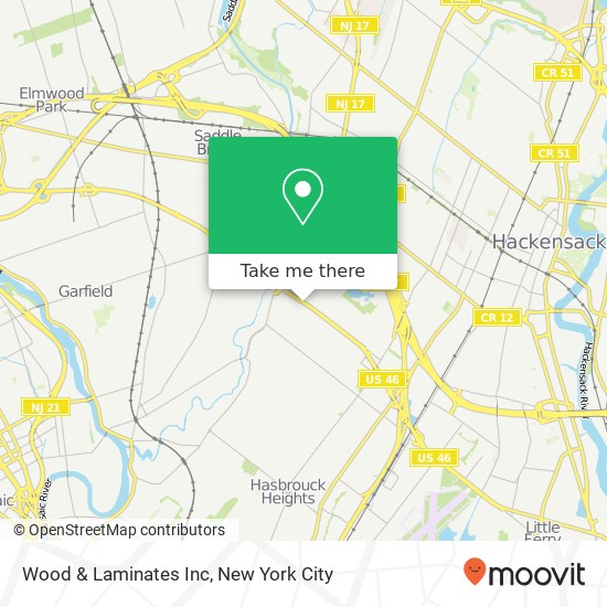 Mapa de Wood & Laminates Inc