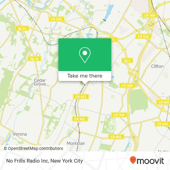 Mapa de No Frills Radio Inc