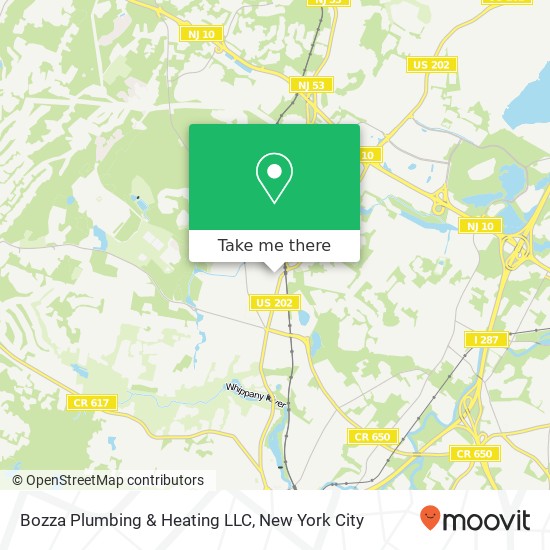 Mapa de Bozza Plumbing & Heating LLC