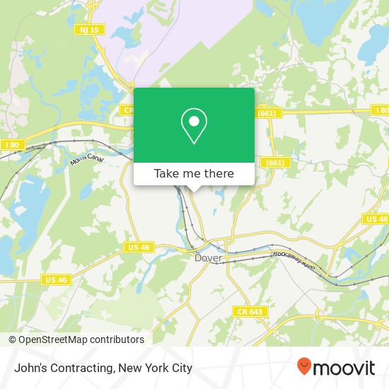 John's Contracting map