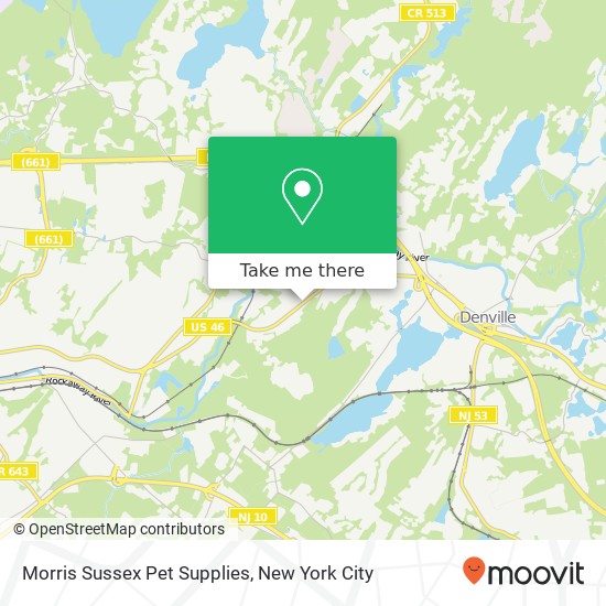 Mapa de Morris Sussex Pet Supplies