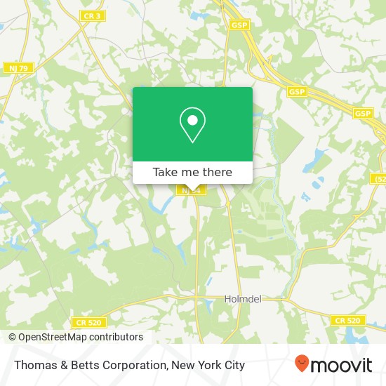 Mapa de Thomas & Betts Corporation