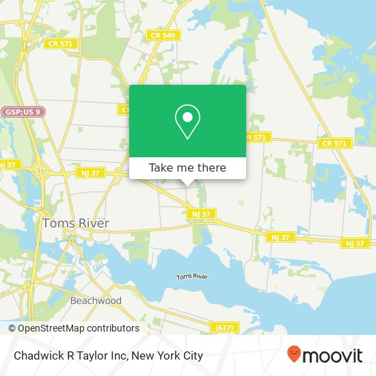 Chadwick R Taylor Inc map