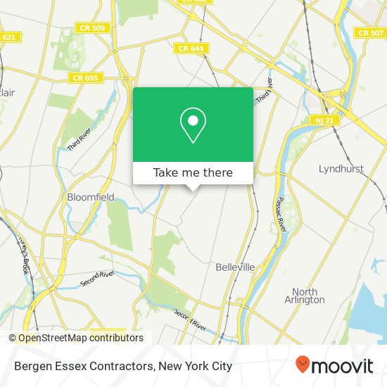 Mapa de Bergen Essex Contractors