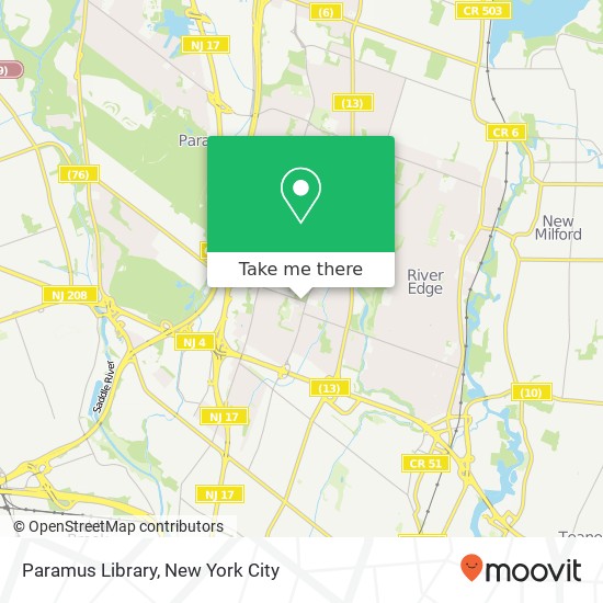 Paramus Library map