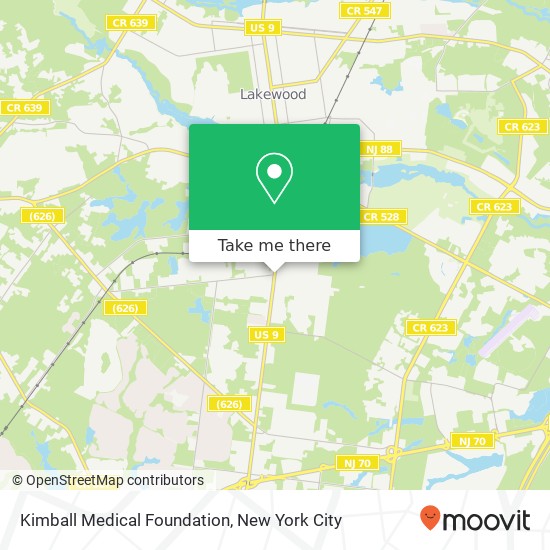 Mapa de Kimball Medical Foundation