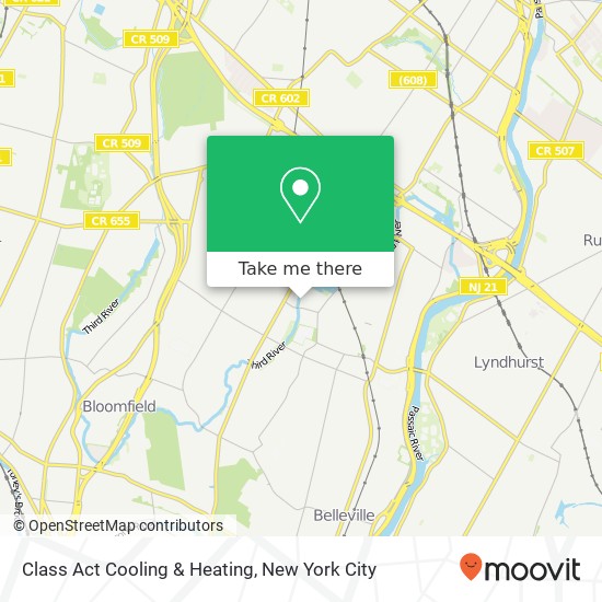 Mapa de Class Act Cooling & Heating