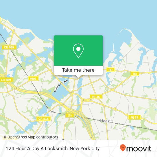 124 Hour A Day A Locksmith map