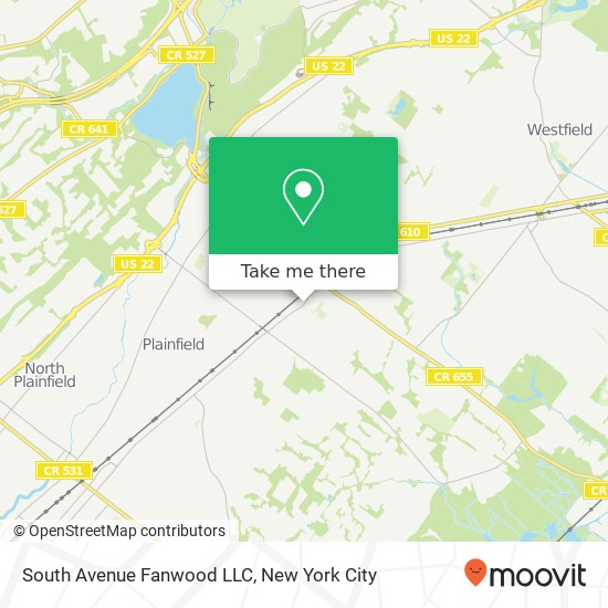 Mapa de South Avenue Fanwood LLC