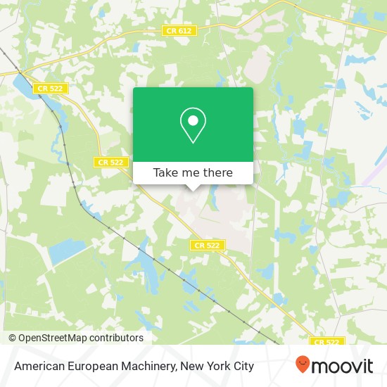 American European Machinery map