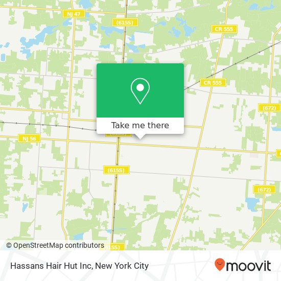 Hassans Hair Hut Inc map