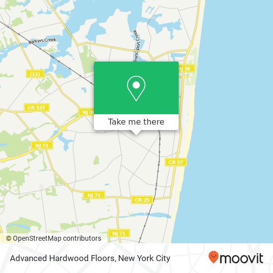 Advanced Hardwood Floors map