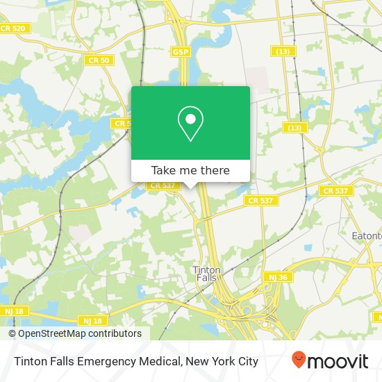 Tinton Falls Emergency Medical map