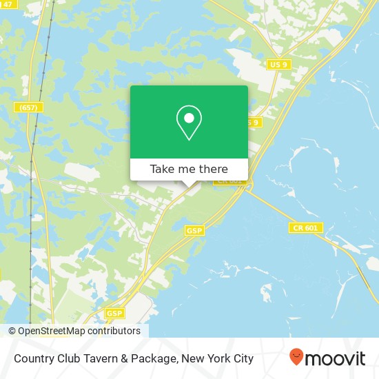 Mapa de Country Club Tavern & Package