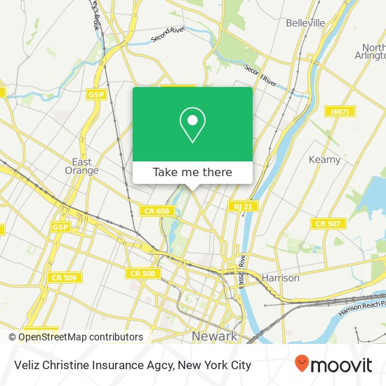 Mapa de Veliz Christine Insurance Agcy