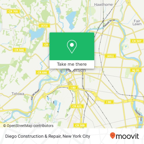 Diego Construction & Repair map