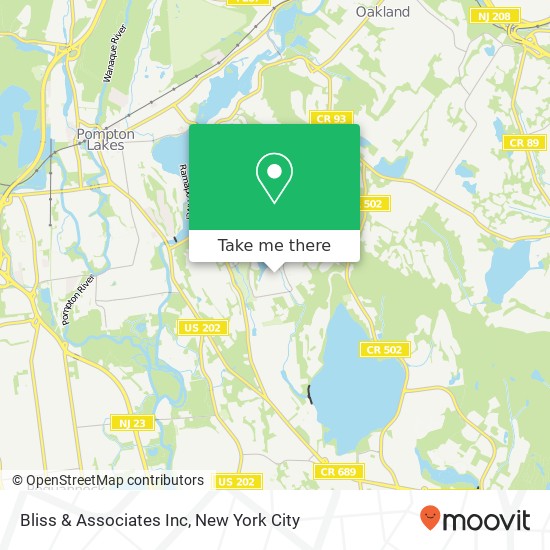 Mapa de Bliss & Associates Inc