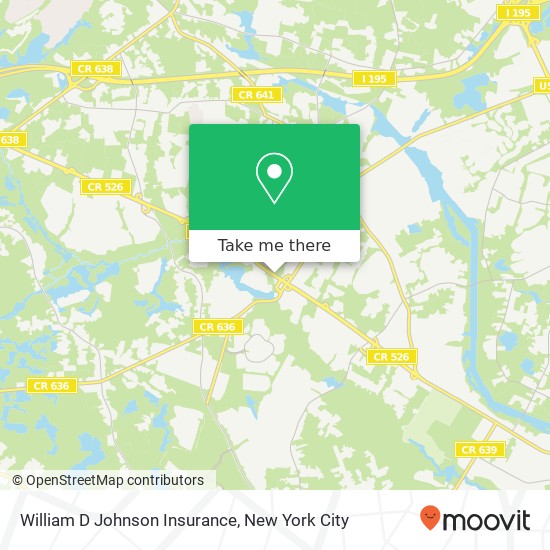 William D Johnson Insurance map