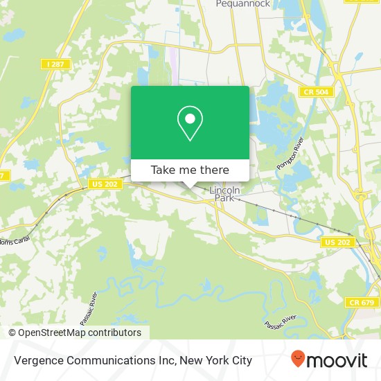 Mapa de Vergence Communications Inc