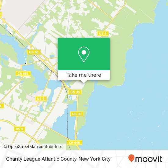 Mapa de Charity League Atlantic County