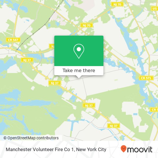 Manchester Volunteer Fire Co 1 map