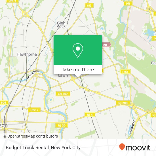 Budget Truck Rental map