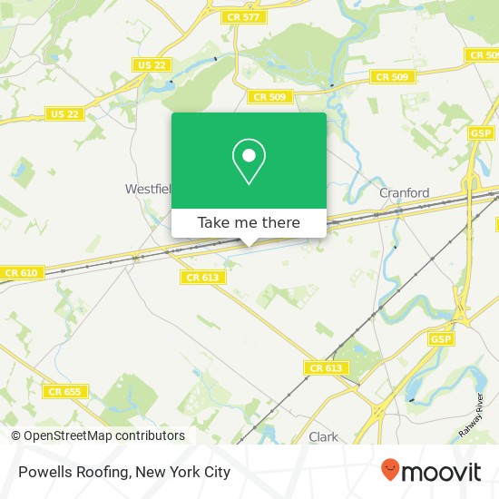 Powells Roofing map