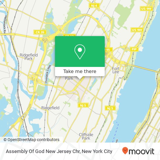 Assembly Of God New Jersey Chr map