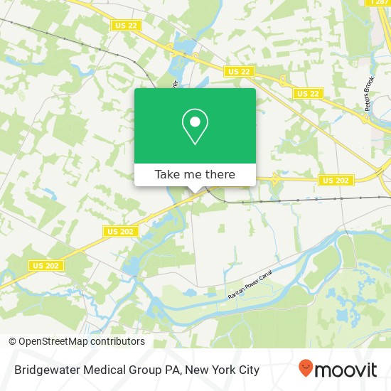 Mapa de Bridgewater Medical Group PA