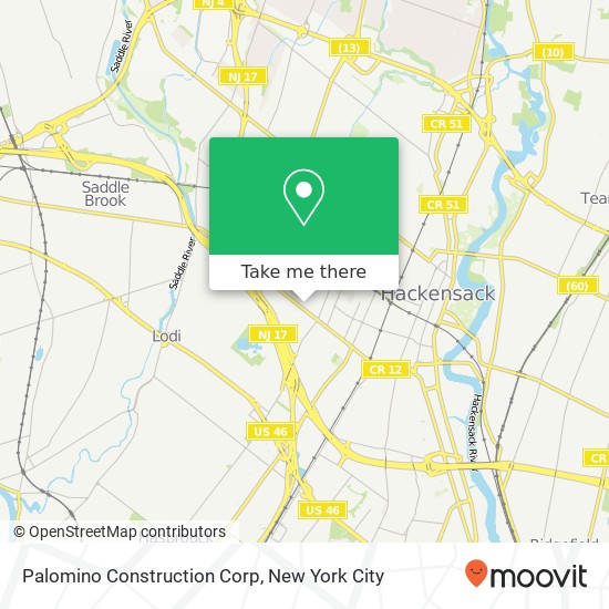 Palomino Construction Corp map