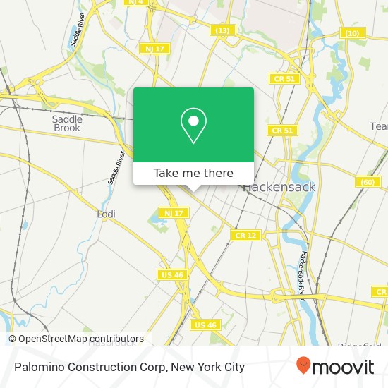 Mapa de Palomino Construction Corp