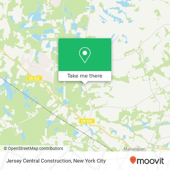 Mapa de Jersey Central Construction