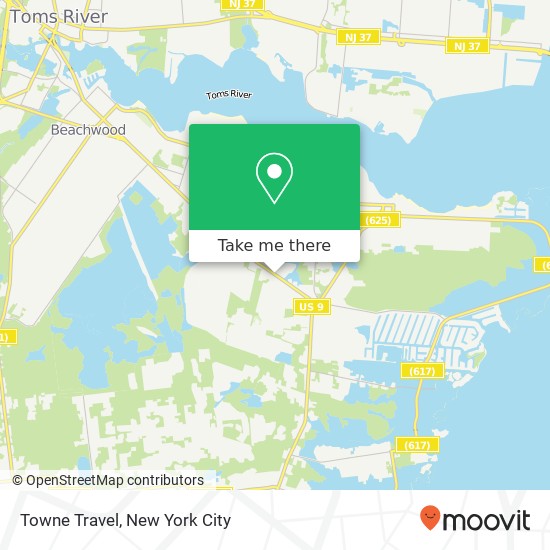 Towne Travel map