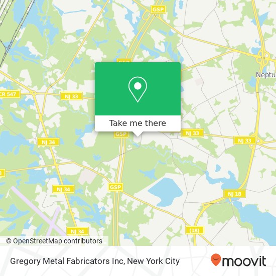 Mapa de Gregory Metal Fabricators Inc