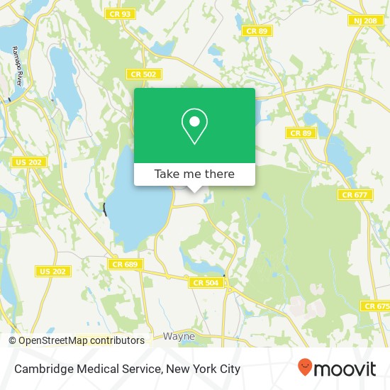 Mapa de Cambridge Medical Service