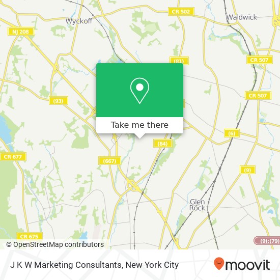 J K W Marketing Consultants map