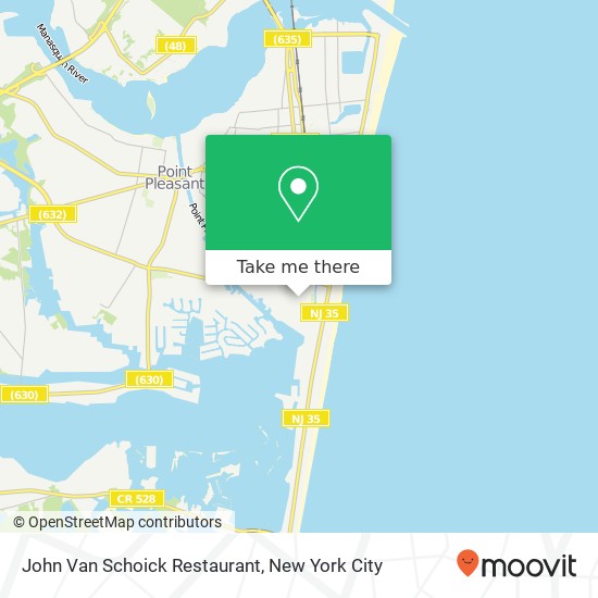 John Van Schoick Restaurant map