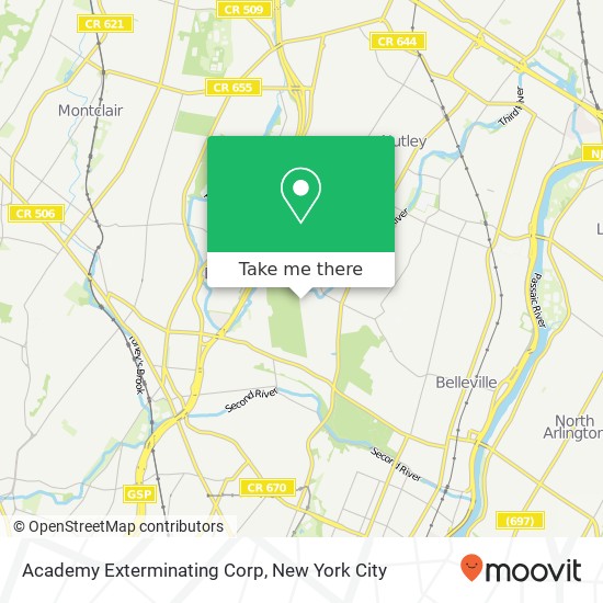 Academy Exterminating Corp map